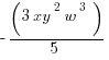 -(3xy^2w^3)/5