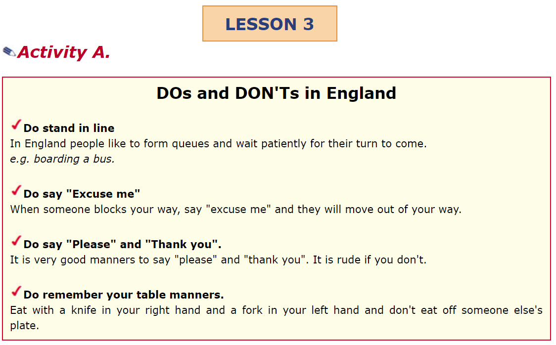 Dos and Dont's --part a